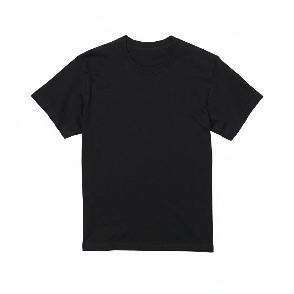 Blank black t-shirt mockup