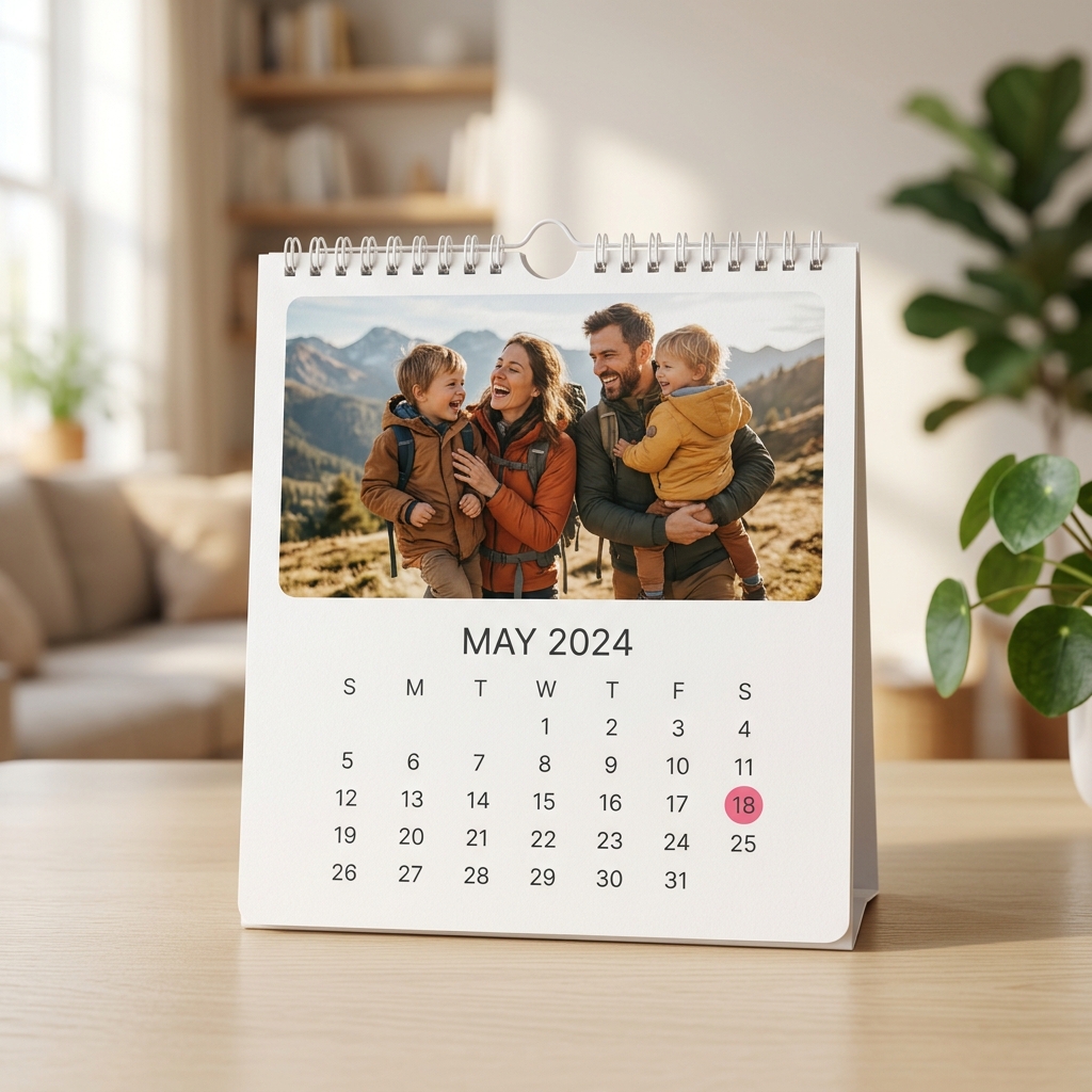 Blank wall calendar thumbnail mockup