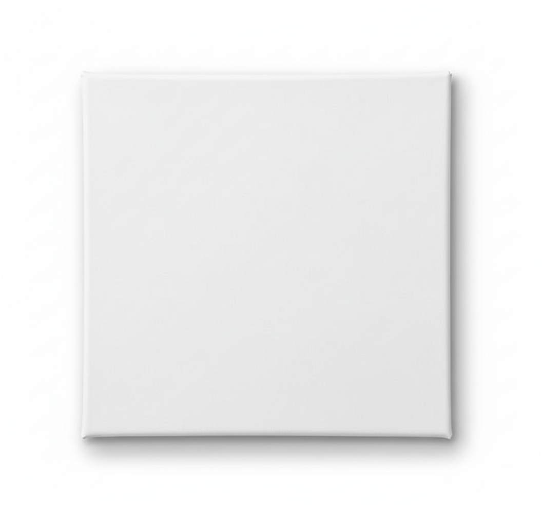 Blank square canvas print mockup