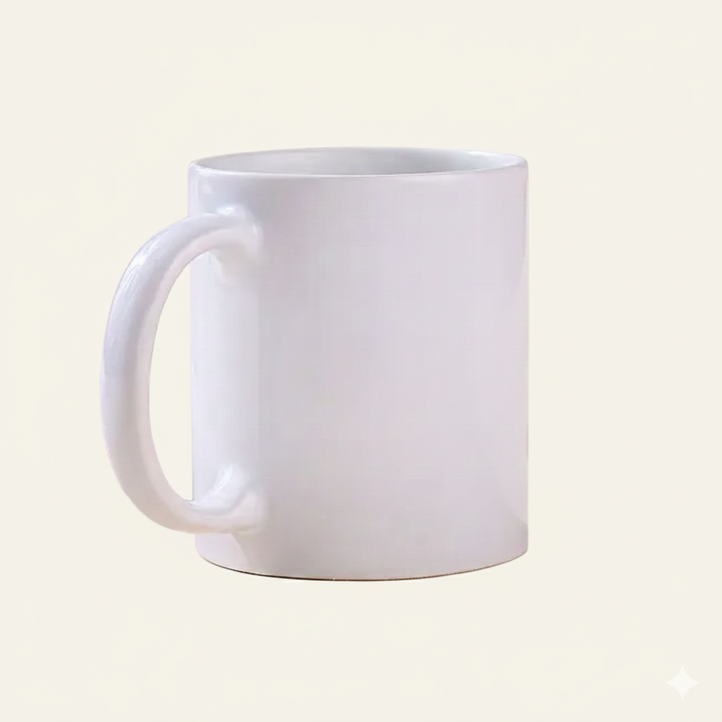 Blank white mug mockup